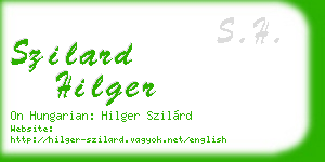 szilard hilger business card