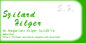 szilard hilger business card